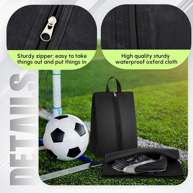 Vincreem 2 Pack Smell Proof Shoe Cleat Bag for Travel Water-resistant Odor Absorbing Lightweight Golf Soccer Shoe Storage Organizer Shoe Pouch with Zipper Dust-proof for Gym Sports Travel Work - Image 5